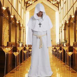Medieval Monk Hooded Robe - 6 colors
