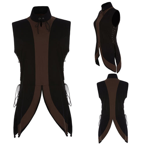 Adult Men's Laced Up High Neck Vest